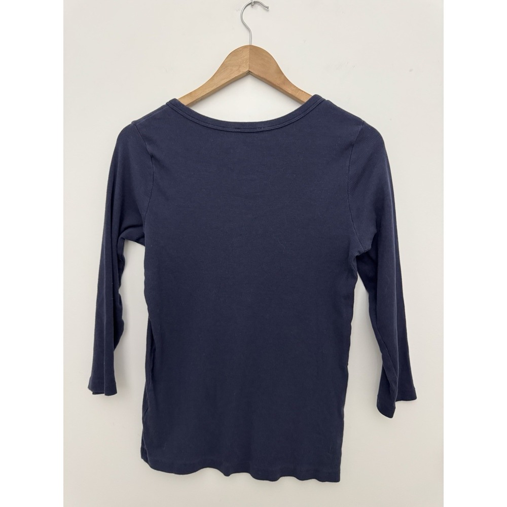 AYR 'The Exec' Ribbed Pima Cotton Sz XL Petite Classic Chic Preppy Soft Lounge - Picture 2 of 6